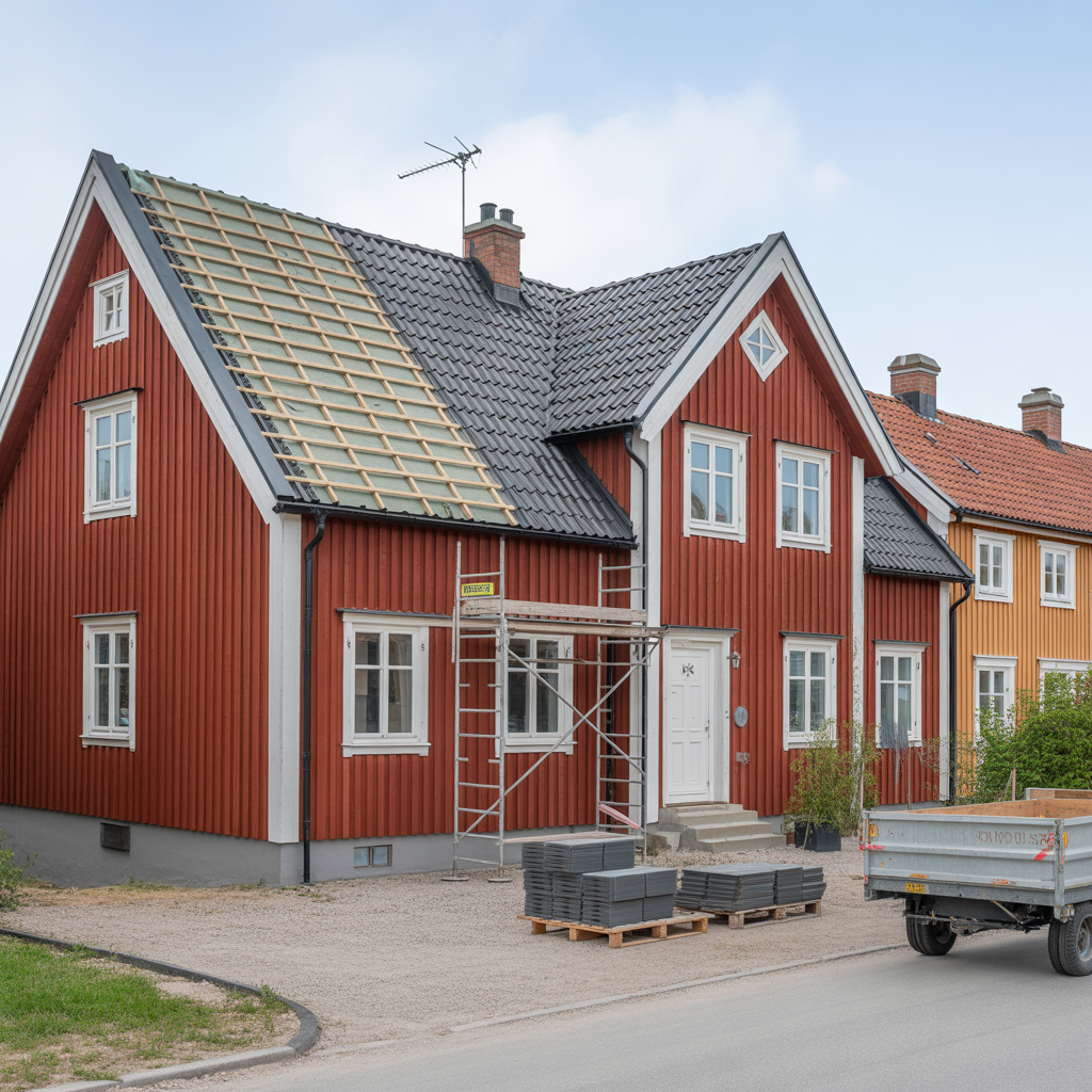 kostnad for takomlaggning med betongpannor pris per m2