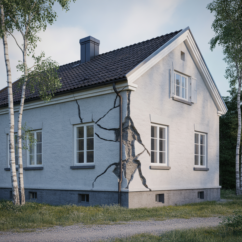 sattningssprickor i hus felsokning riskniva och atgard