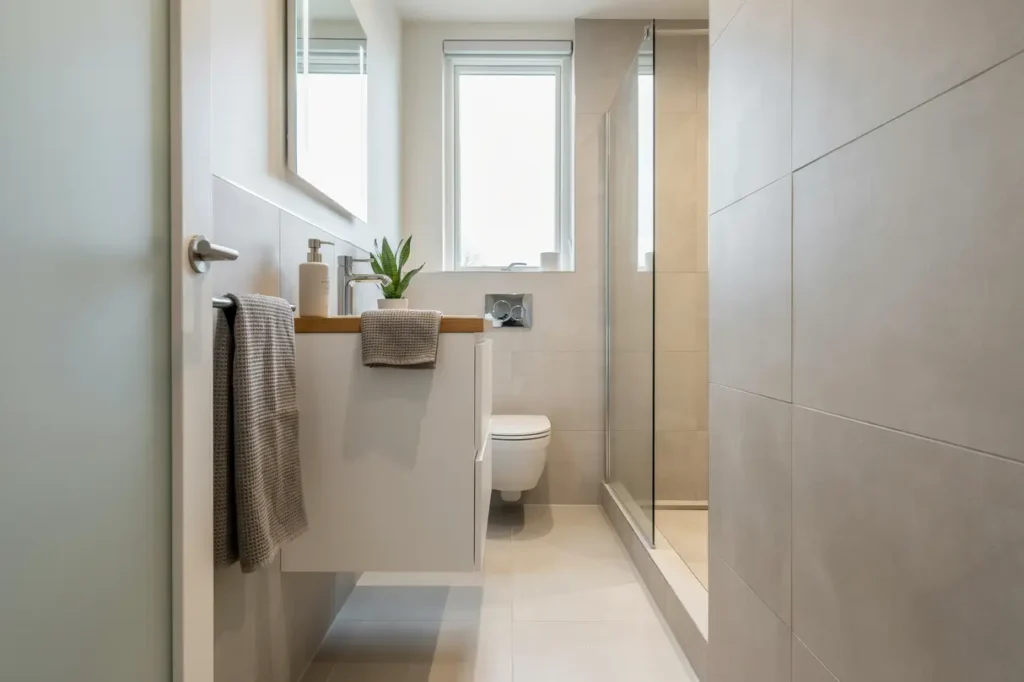 badrumsrenovering i bostadsr tt med klinker och golvv rme i skarpn ck stockholm
