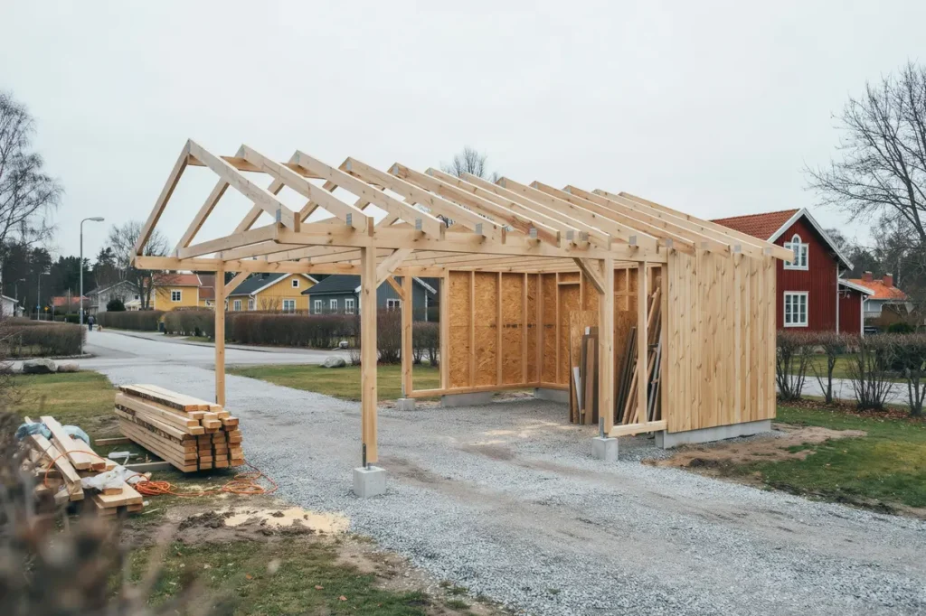bygga carport med f rr d smart planering bygglov och materialval f r villa gare